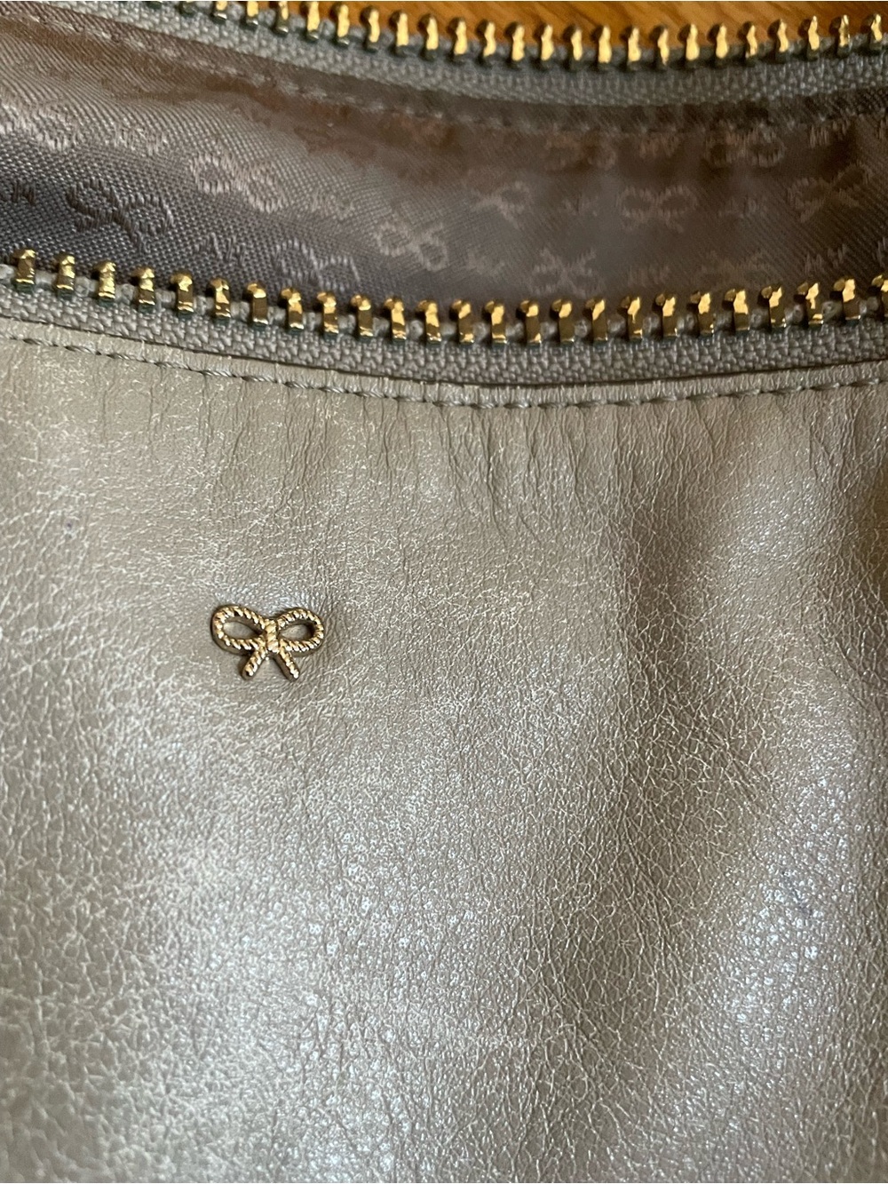 Anya Hindmarch soft taupe lamb leather bag - Picture 8 of 11